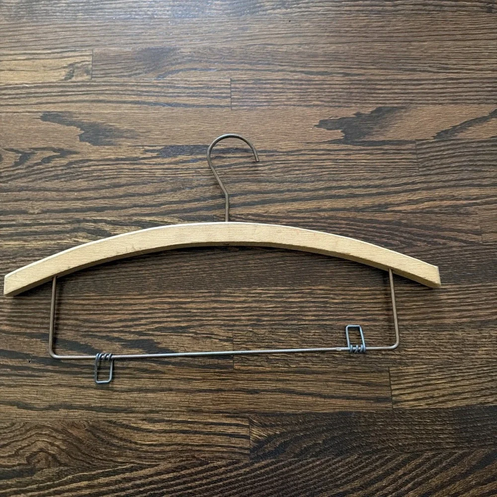 Antique/Vtg Canada Steamship Lines Wooden Pants Hanger Railroad Steamship Travel